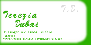 terezia dubai business card