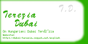 terezia dubai business card